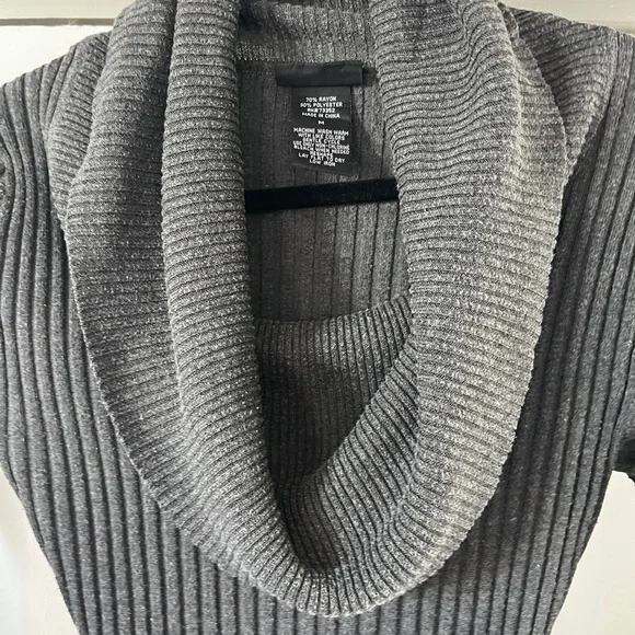 It's Our Time Charcoal Cowl Neck Sweater - Picture 3 of 4